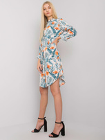 Jasnobeżowa wzorzysta sukienka Dover RUE PARIS