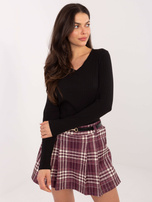 Czarna bluzka basic z bawełny RUE PARIS 