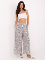 Beżowe letnie spodnie z nogawką 7/8 SUBLEVEL 