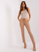 Hurt Camelowe damskie spodnie dresowe z lampasami