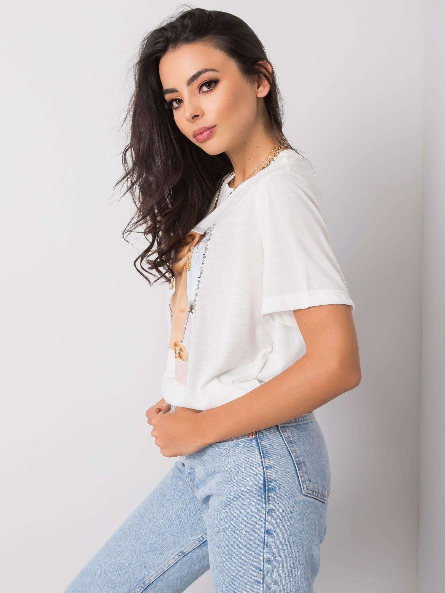 White T-shirt for women cotton Lynda