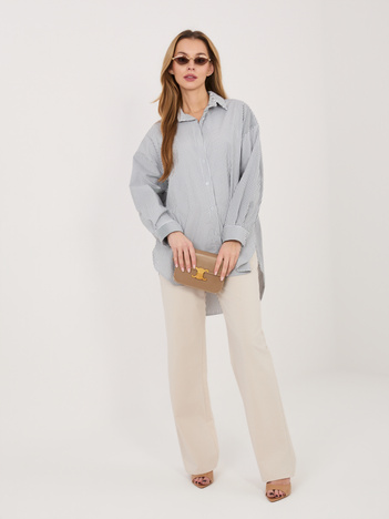 Czarna asymetryczna koszula z bawełny