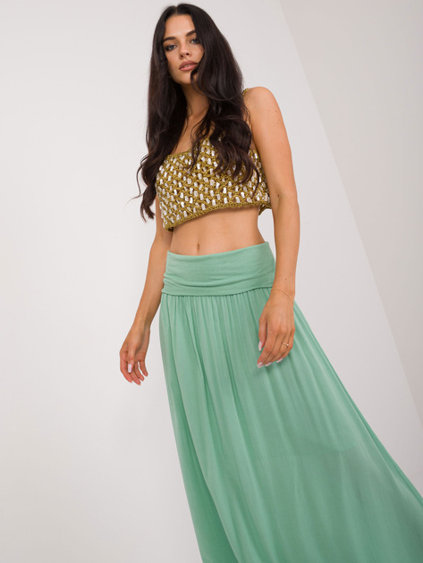 Hurt Pistacjowa maxi spódnica w stylu włoskim Clarence OCH BELLA