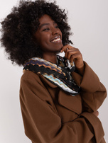 Hurt Ciemnozielony komin z błyszczącą nicią 