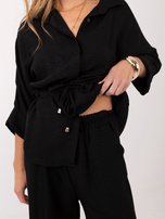 Czarny dwuczęściowy komplet na lato