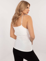 Hurtownia online Ecru wizytowy top z aplikacjami 