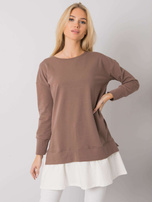 Brązowa tunika bawełniana Brighton RUE PARIS