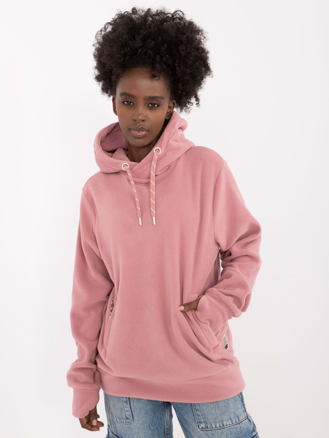 Hurtownia Brudnoróżowa bluza kangurka z polaru SUBLEVEL