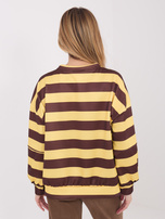 Brązowa damska bluza w paski 