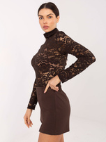 Brązowe spódnico-szorty bez zapięcia