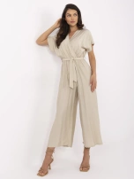 Beige Damen Overall mit Hosen.
