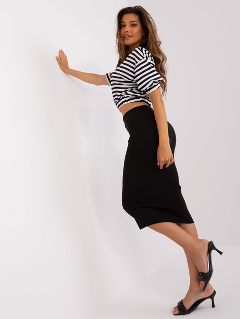 Hurt Czarny komplet casualowy ze spódnicą midi