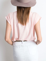 Różowy melanżowy t-shirt Revolution