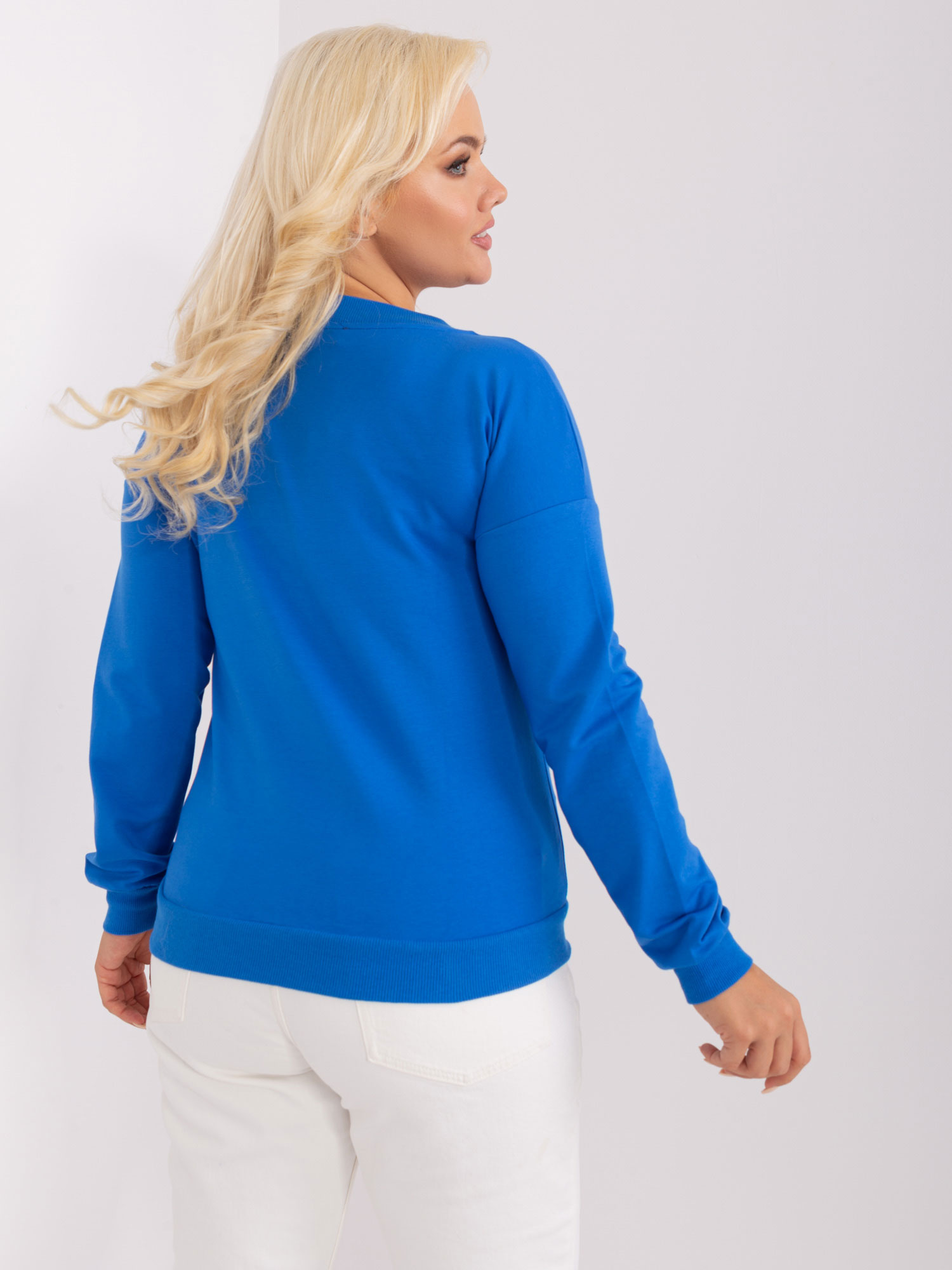 Wholesale Dark Blue Smooth Basic Blouse