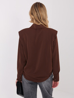 Brązowa rozpinana koszula z kołnierzykiem