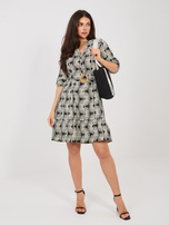 Czarna letnia sukienka z rękawem 3/4 SUBLEVEL