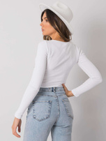 Biała bluzka z wycięciem Jonnelle RUE PARIS