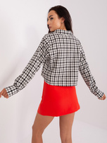 Hurtownia Czarno-biała krótka kraciasta koszula