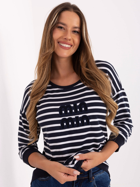 Granatowa damska bluzka z mikromodalu