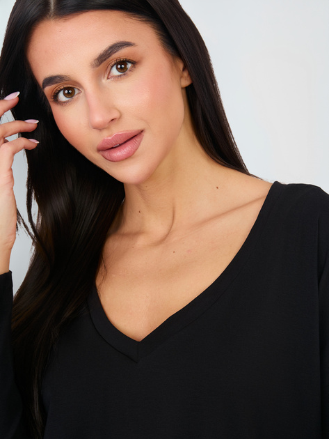 Czarna damska bluzka oversize z bawełny RUE PARIS