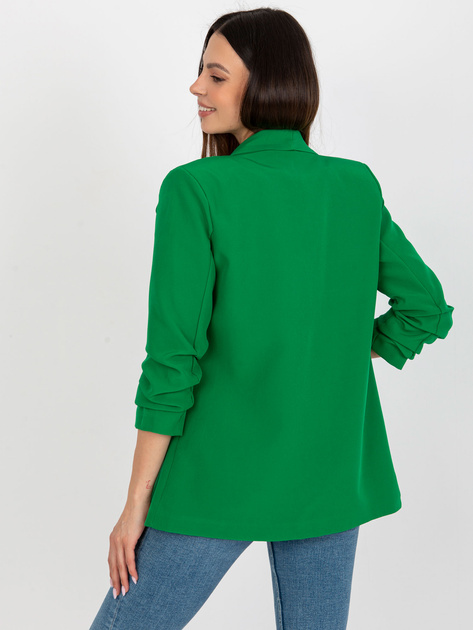 Hurt Zielona elegancka marynarka z kwiatem OCH BELLA