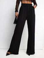 Czarne dresowe spodnie basic wide leg RUE PARIS 