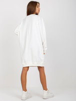 Hurtownia Ecru luźna bluza z nadrukiem i aplikacją