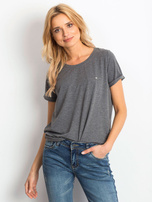 Dunkelgrauer Melange-T-Shirt Transformative.
