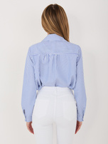 Ciemnoniebieska rozpinana koszula w paski