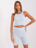 Hurt light blue three-piece casual set.