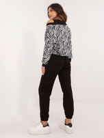 Hurtownia Czarno-biały trzyczęściowy komplet z topem