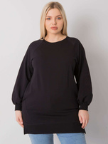 Czarna gładka bluza plus size Toledo