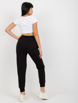 Hurt Czarne ocieplane spodnie dresowe z wiązaniem MAYFLIES