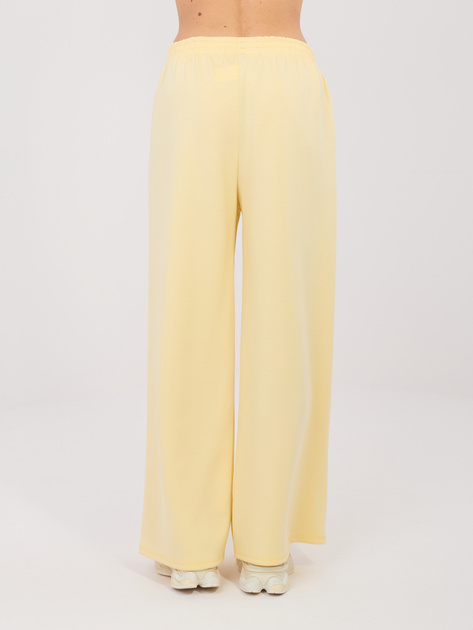 Pastelowy żółty komplet z bluzą bez kaptura RUE PARIS