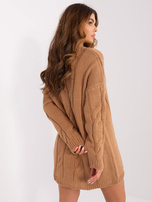 Hurt Camelowa damska sukienka w warkocze RUE PARIS