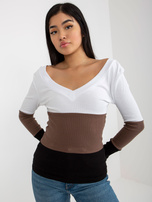 Hurt Biało-czarna codzienna bluzka basic w prążek RUE PARIS