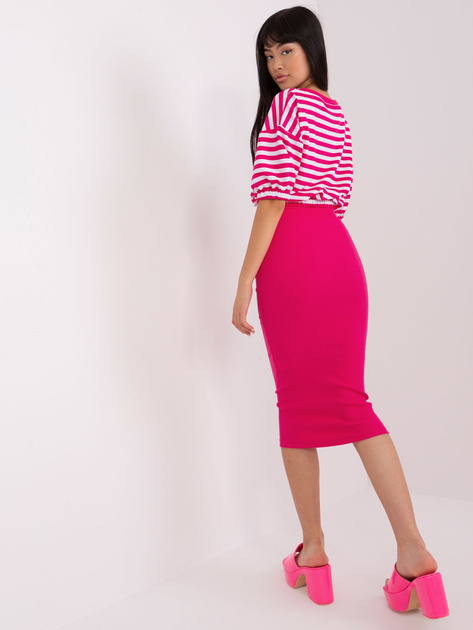 Hurt Fuksjowy komplet casualowy z krótką bluzką