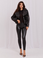 Schwarze Leggings aus Kunstleder von Briana RUE PARIS.