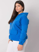 Ciemnoniebieska rozpinana bluza plus size Kaylee
