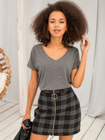 Ciemnoszary melanżowy t-shirt Emory