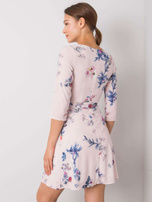 Jasnoróżowa sukienka we wzory Elise