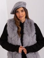 Hurtownia Szary beret z kaszmirem