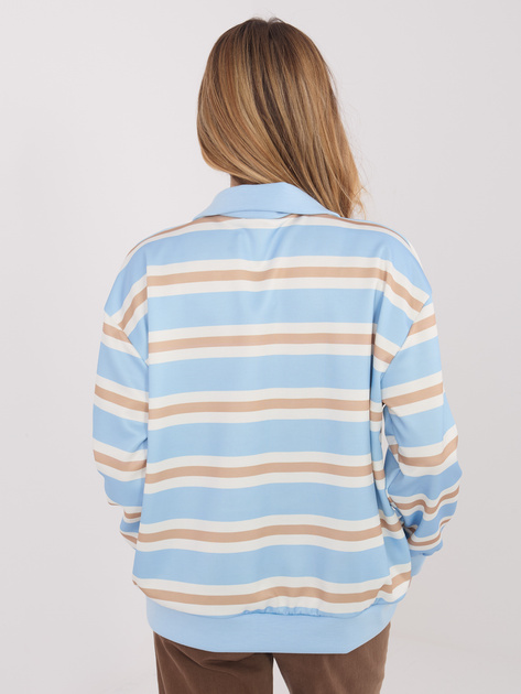 Jasnoniebieska bluza z suwakiem przy dekolcie