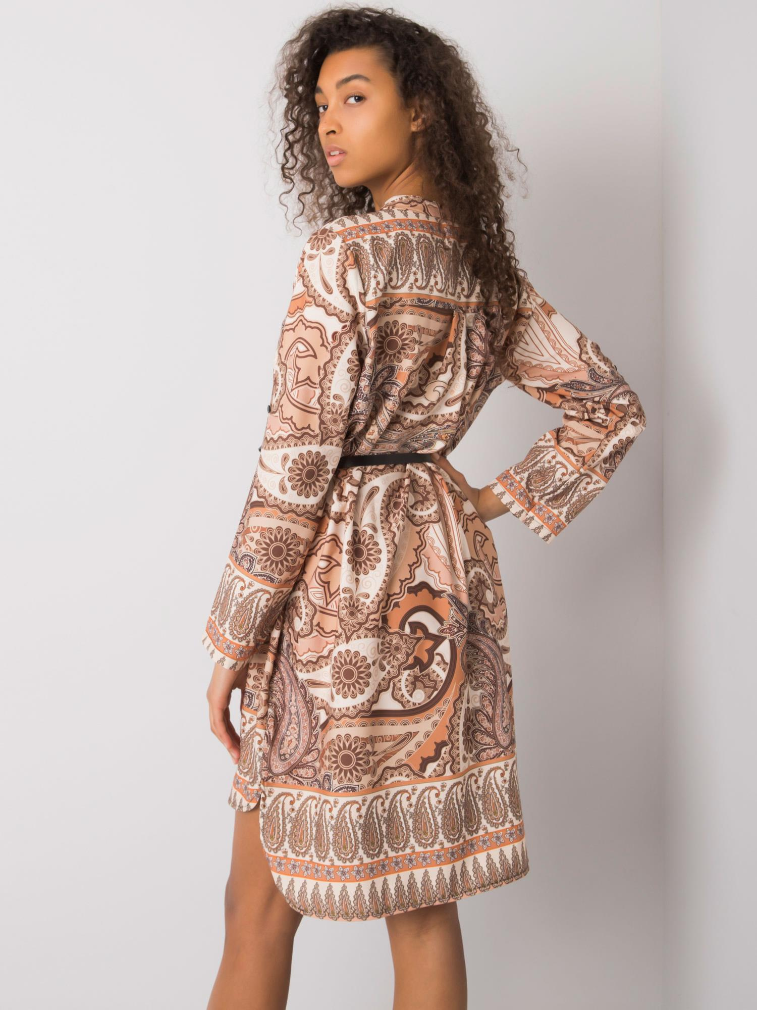 Beige dress with Vancouver print