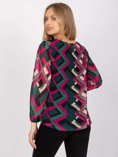 Zielono-fioletowa bluzka na co dzień Virginia