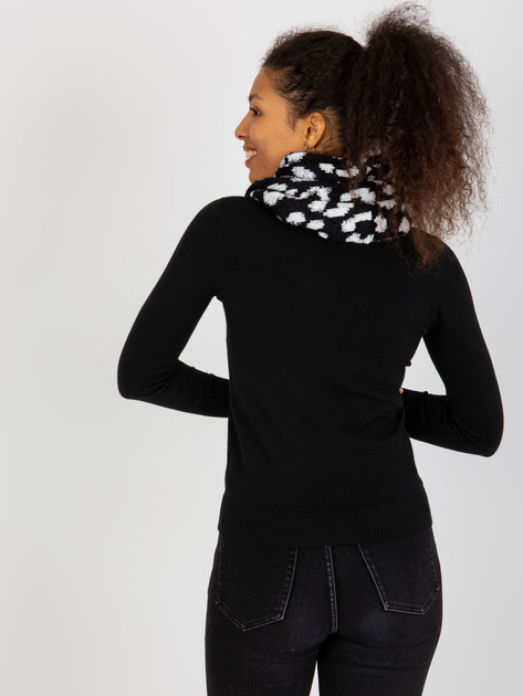 Hurtownia Biało-czarny damski komin we wzory