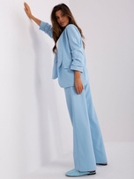 Hurt Light Blue Women's Blazer with 3/4 Sleeve