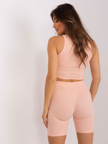 Hurtownia Brzoskwiniowy komplet damski trzyczęściowy