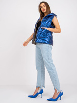 Niebieska dwustronna kamizelka z kapturem Addison