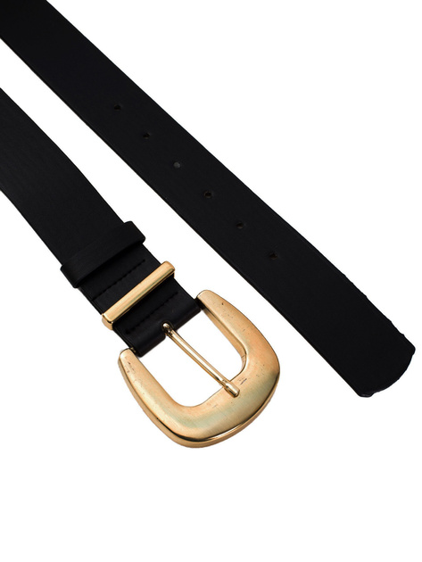 Hurt Czarny damski pasek z klamrą OCH BELLA